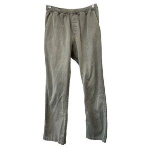 General Admission Pants Size Medium Pull On Drawstring Elastic Waist Olive Green